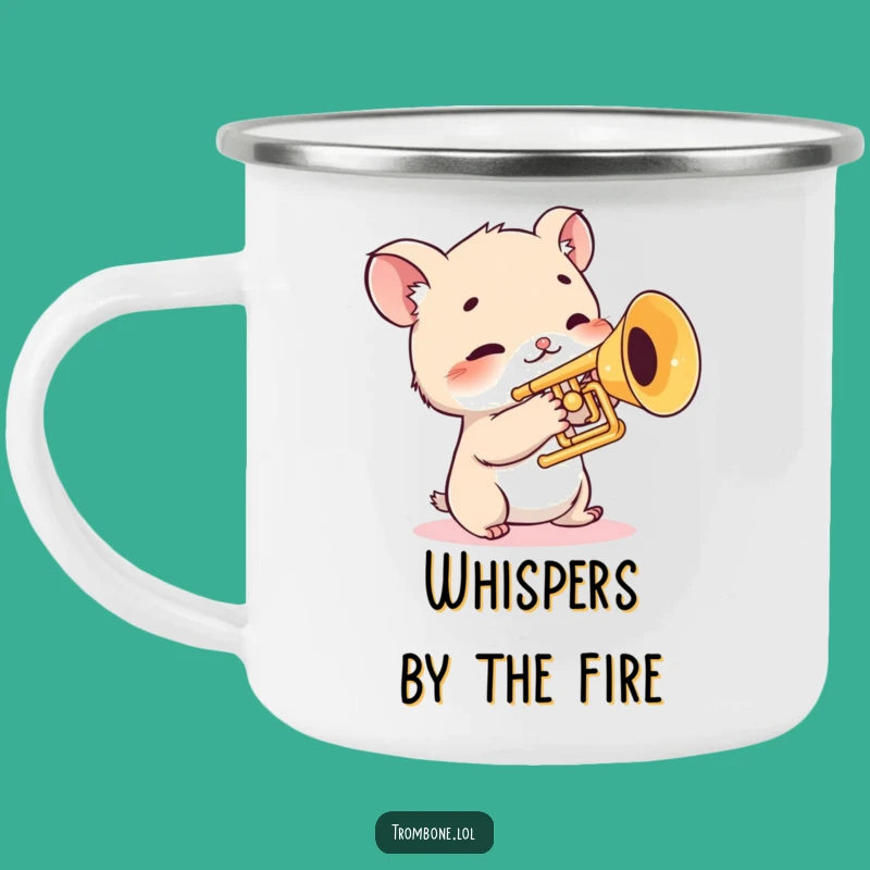 Funny Shy Trombone Creature Camping Mug: Gentle Animal Mug for Quiet Adventures