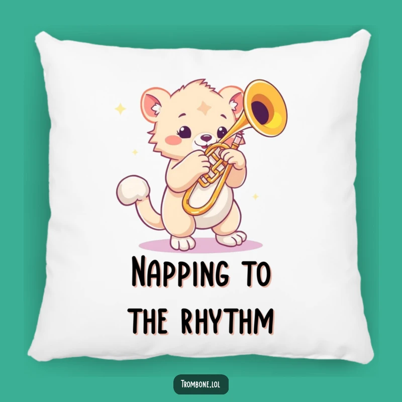 Funny Bouncy Paw Trombone Pillow: Cozy Rhythmic Creature Cushion
